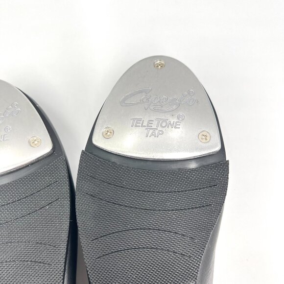 6.5W 6.5 WIDE WIDTH Capezio Women's 3800 Black Leather Mary Jane Dance Tap Shoes - Picture 11 of 13